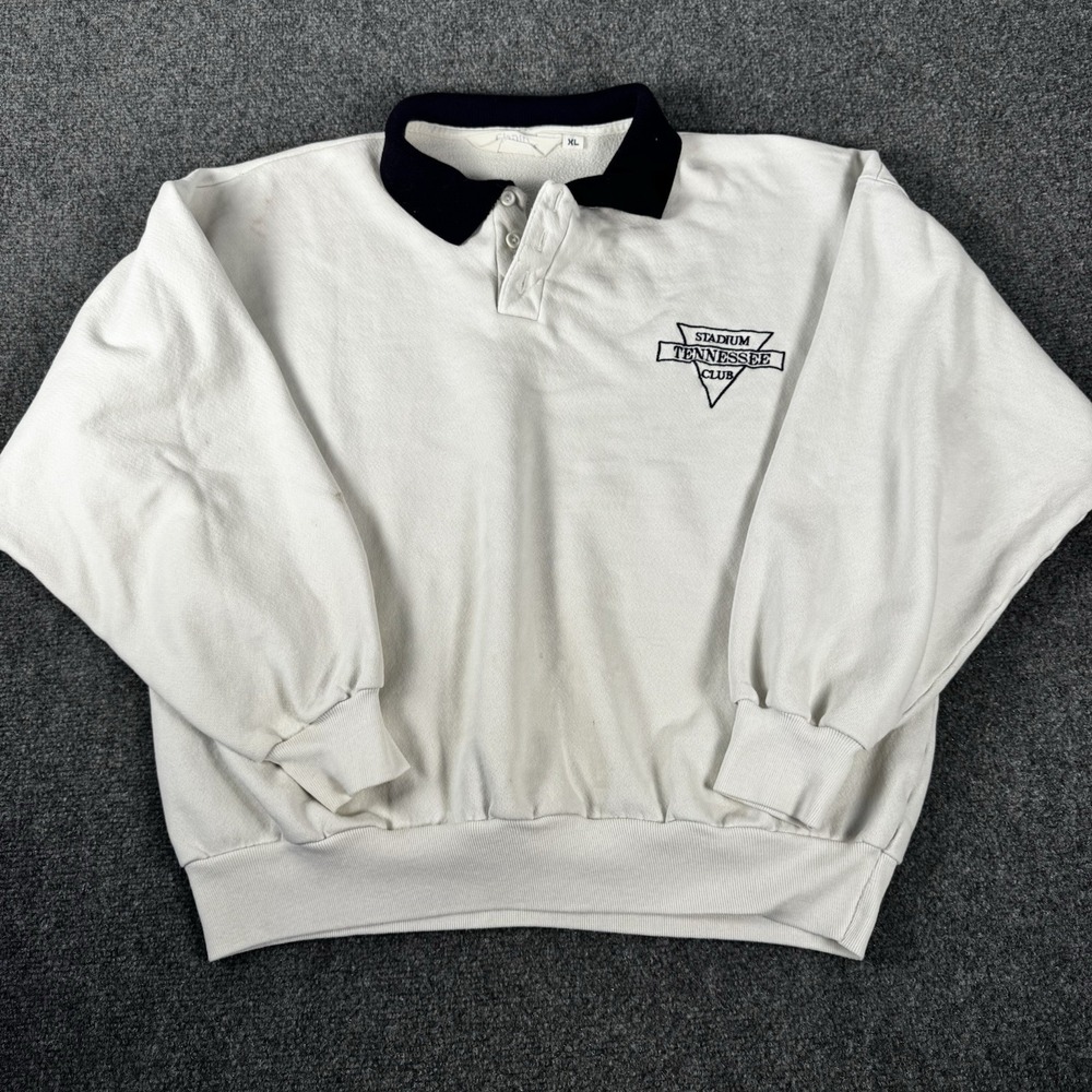 Vintage Chalk Line Tennessee Stadium Club Pullover Sweatshirt Collared 80s XL